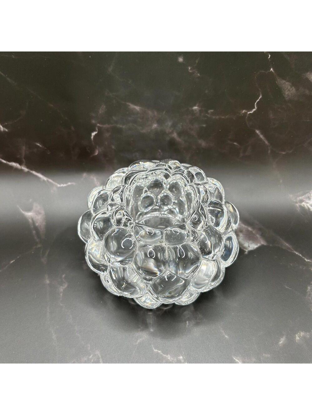 Orrefors Crystal Raspberry Votive (no candle)